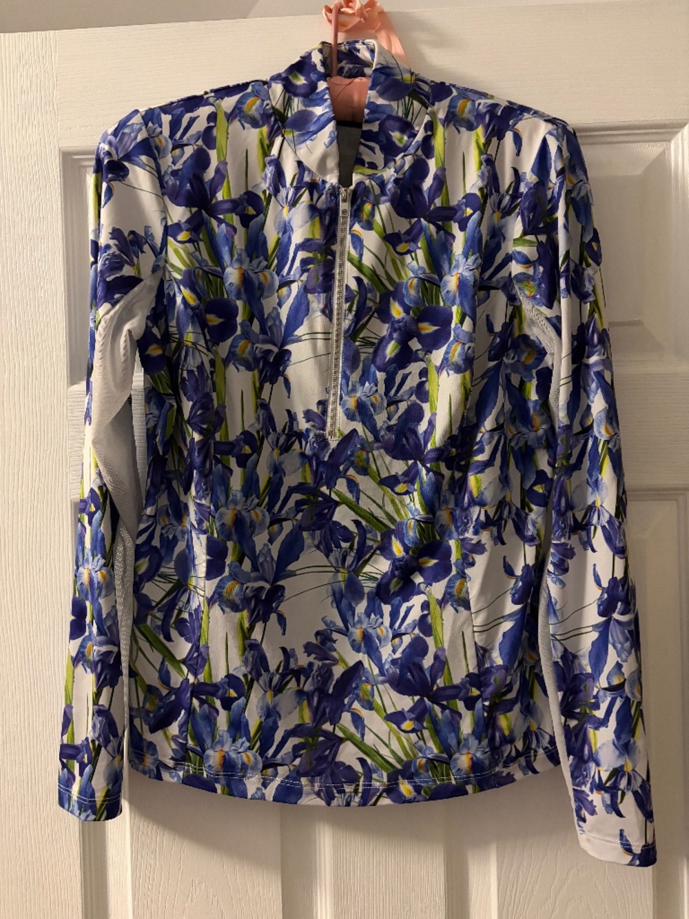 Amy sport long sleeved athletic top Purple iris pickleball gold shirt M